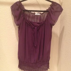 Plum Color Sheer Top. Like new