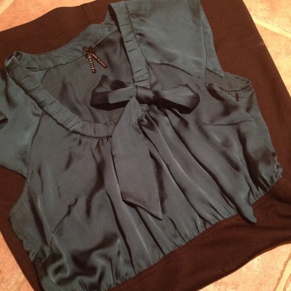 Sold in bundle. Green black layered dress, size L.
