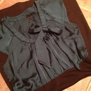 Sold in bundle. Green black layered dress, size L.