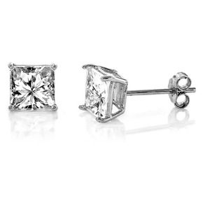 Genuine Princess-cut Swarvoski Crystal Earrings