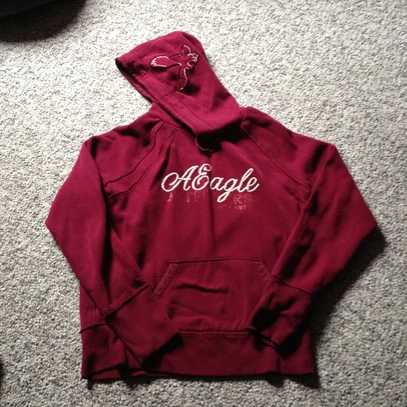 American Eagle Wine Colored Sweatshirt and my Nike