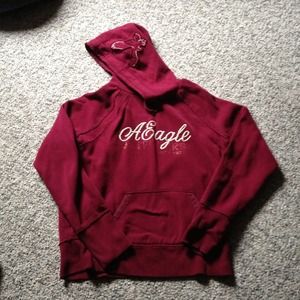 American Eagle Wine Colored Sweatshirt and my Nike