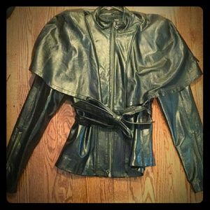 NWOT Bebe Cape Leather Jacket!! (Real/Authentic Leather)