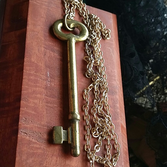 **SOLD** antique key necklace