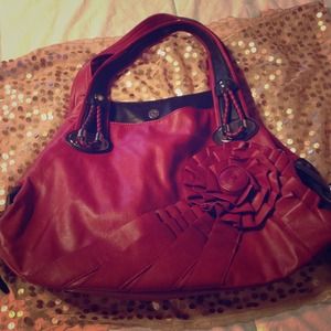 TRADED Leather Brown & Magenta Purse