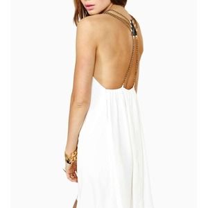 NastyGal Black Bronze Chain Dress