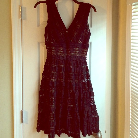 Black Lace with nude slip dress!