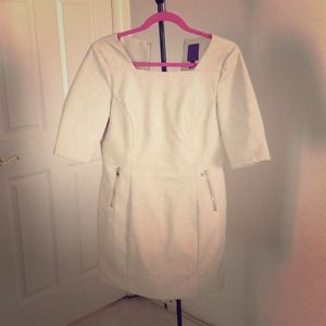 Faux leather dress