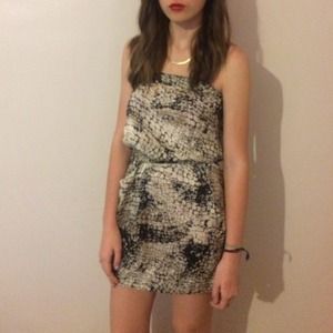 Crackle Black and Goldish Dress