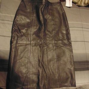 Butter soft Real  Leather Black Long Skirt
