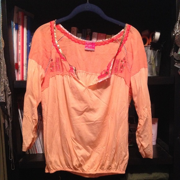 Free people orange cream top - Picture 1 of 1