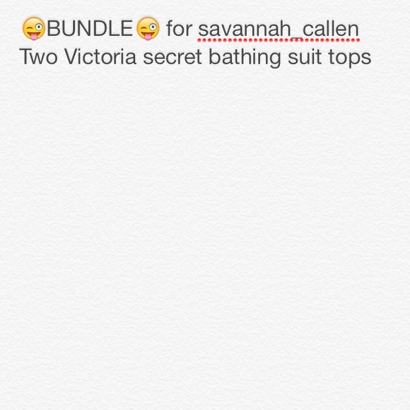 Two Victoria secret bathing suit tops
