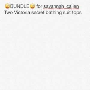 Two Victoria secret bathing suit tops
