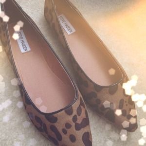 Steve Madden Leopard Pointed Flats NWOT