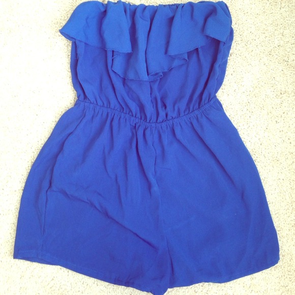 SOLD Blue ruffle Playsuit