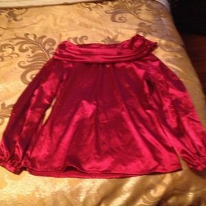 Blouse magenta long sleeve Newport News size 6