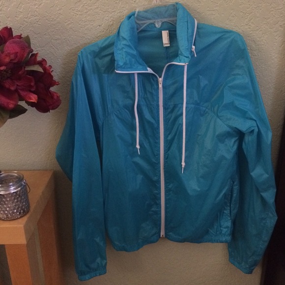 American Apparel Turquoise Windbreaker