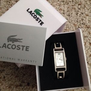 Lacoste watch white on silver links