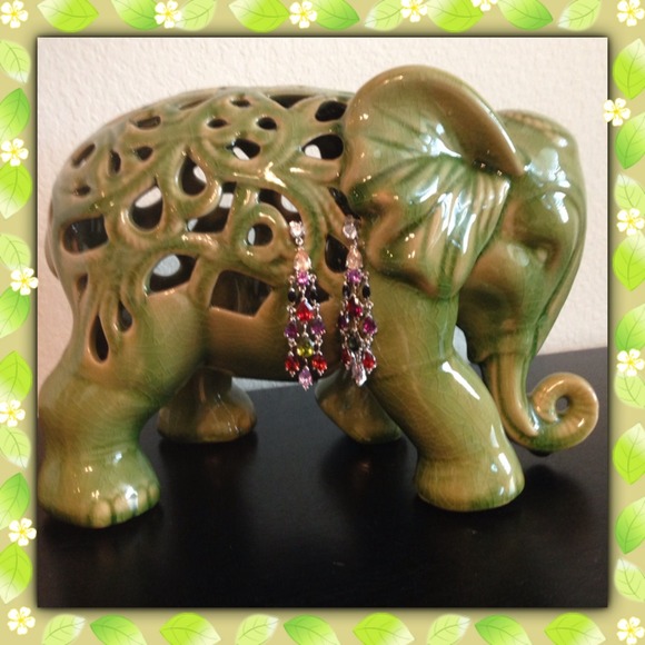 Dangling Gemstone Earrings