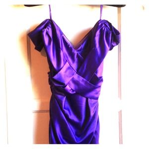 Purple off the shoulder party dress 🎉