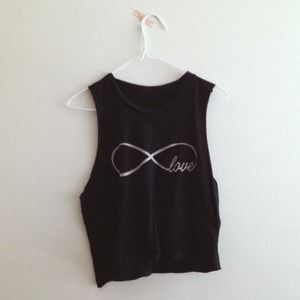 Brandy Melville Sadie Infinity Love Crop Top