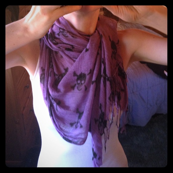 Purple skull scarf