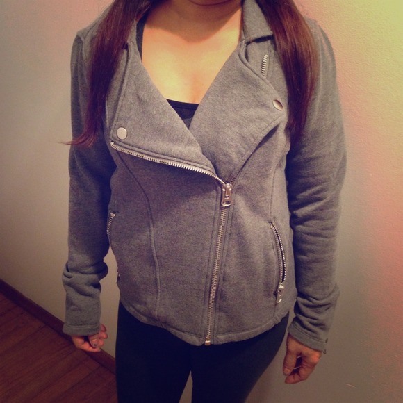 Grey Moto Jacket