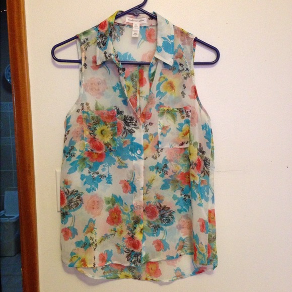 Floral sheer top