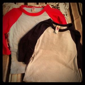 2 American Apparel baseball shirts 😊