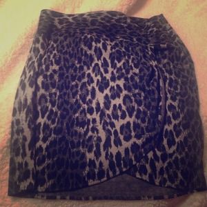 high waisted cheetah print skirt