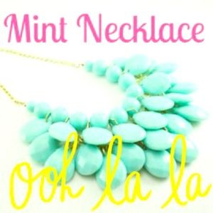 Mint teardrop necklace