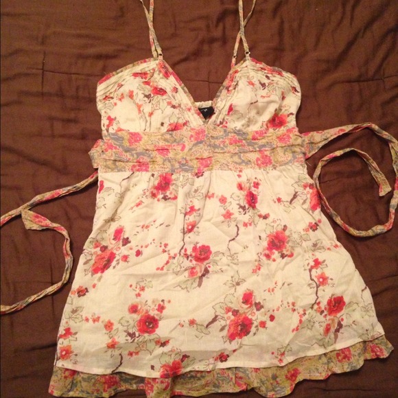 Beige floral Cami