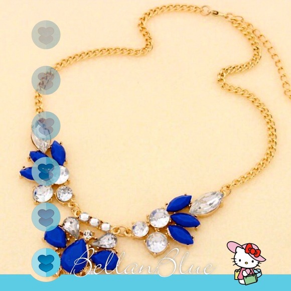 SANDIE statement necklace - BLUE - Picture 4 of 4