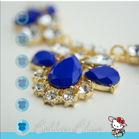 SANDIE statement necklace - BLUE - Picture 2 of 4