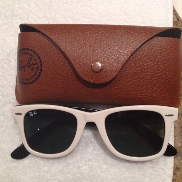 White rayban sunglasses