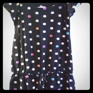 Girls short sleeve top with drawstring waist
