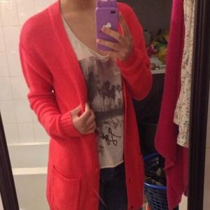 Hot pink cardigan
