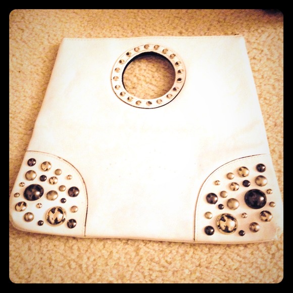 White punk style purse/clutch
