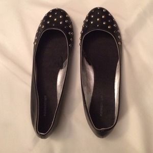 Silver & Gold Studded Ballet Flats