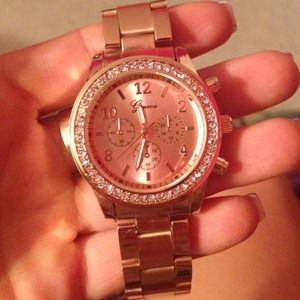 Rose gold watch