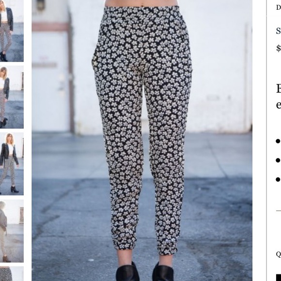 🌸SOLD🌸Floral sussanah/ Harlem pants - Picture 3 of 4