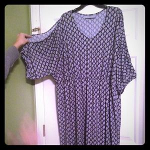 Black and White Plus Size Dress