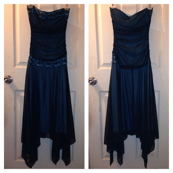 Black and Baby Blue Dress