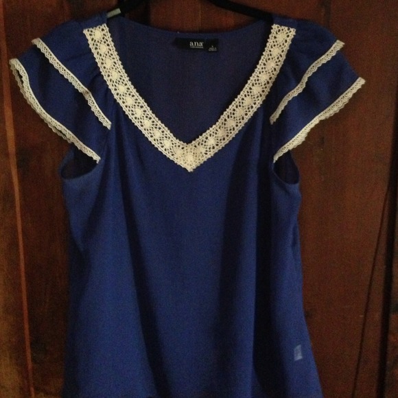 Size small blue top.