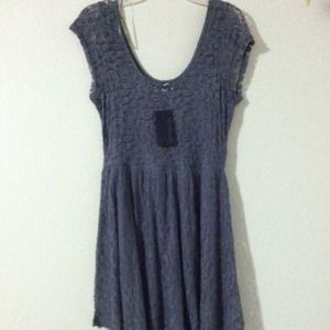 Grey lace dress