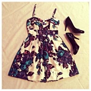 Sweet Floral Semi-Formal Dress