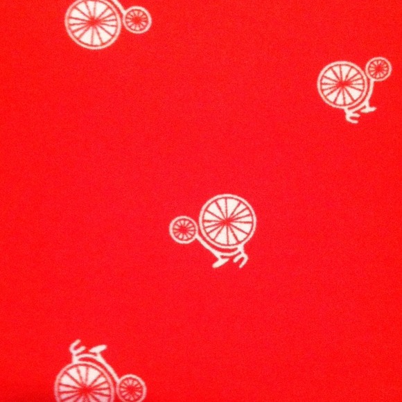 Perfect red bicycle print dress. Super fun print!