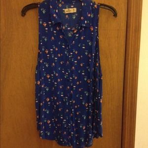 Hollister blue long button down ⛵️