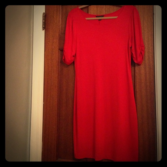 Red dress perfect for work or fun!