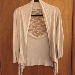 Charlotte Russe beige cardigan